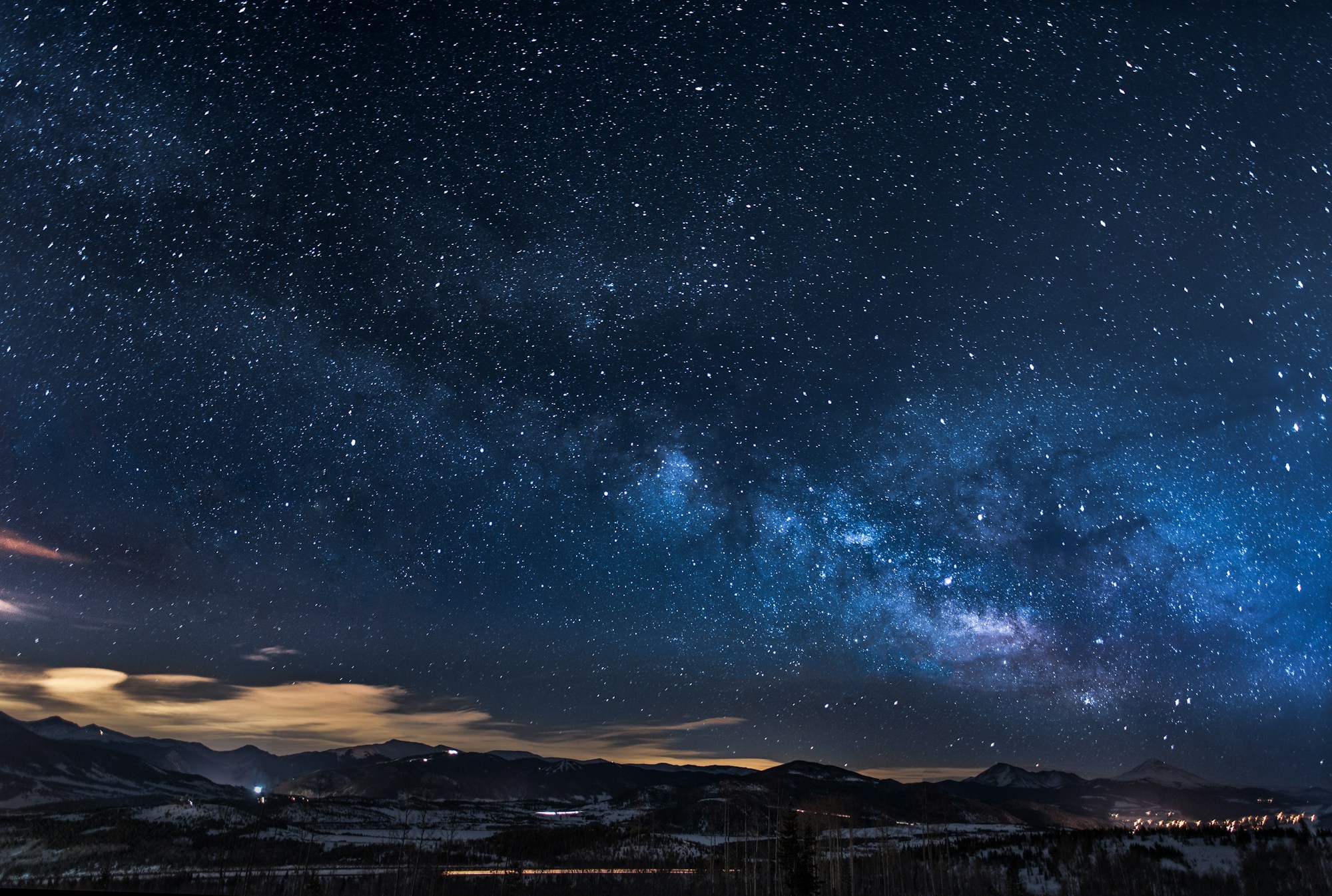 银河与辽阔夜空